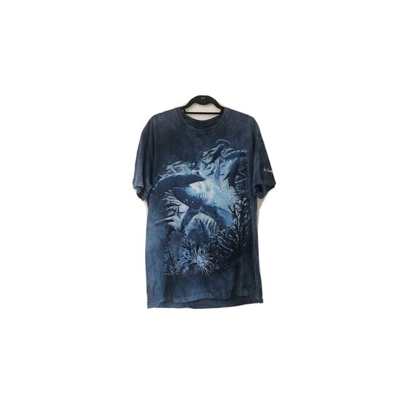 White Mountain Branded Hammerhead Shark Aquatic T-shirt Size Large Tie Dye - Picture 1 of 5
